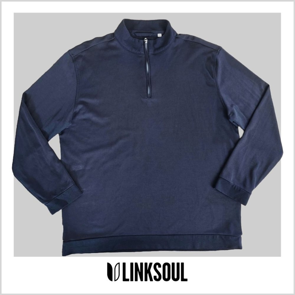 Linksoul Men's Midnight Blue All Day Performance 1/4 Zip Pullover‎ Size XL
